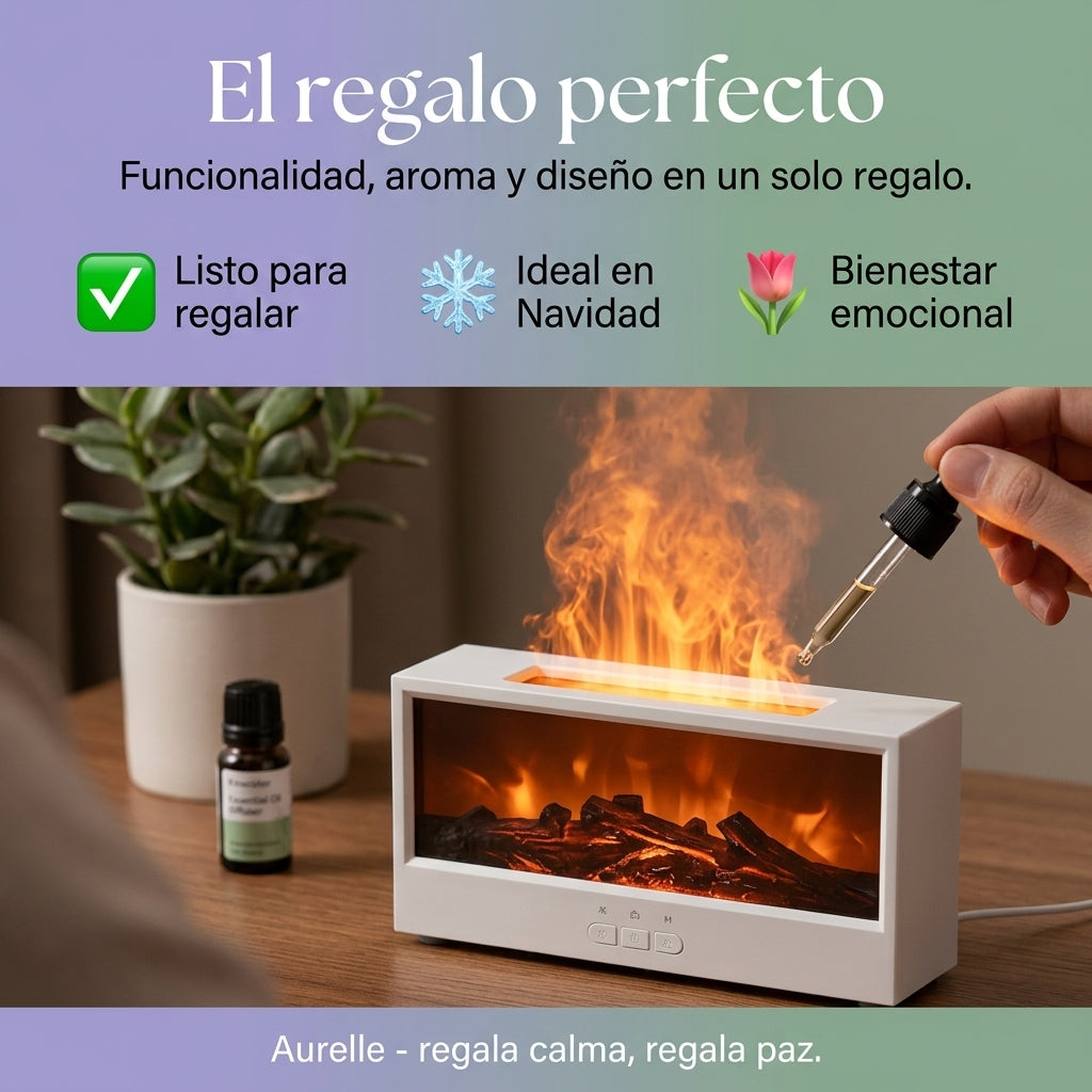 Aurelle — Difusor de Llama y Aromaterapia con Humidificador